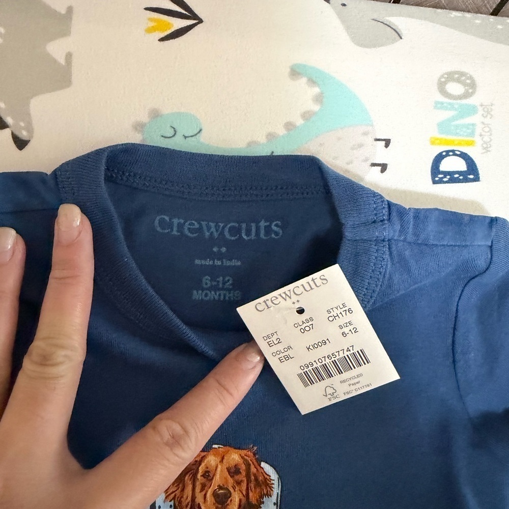 Crewcuts Navy Tee with Dog Design - Picture 3 of 3